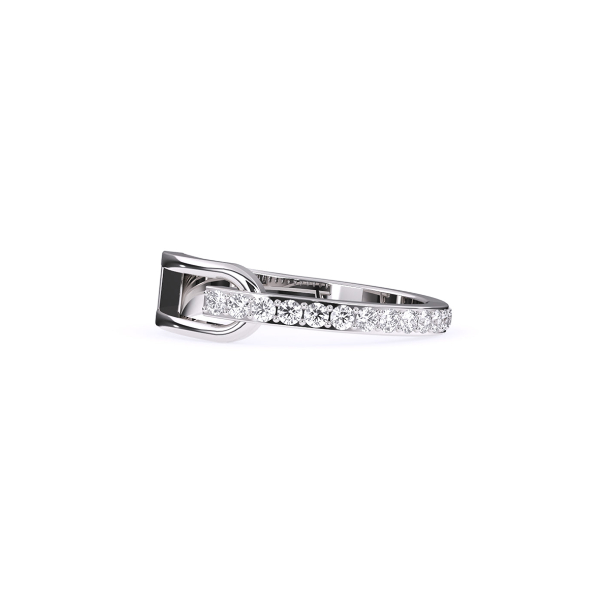 Shimmering Round Diamond Channel Set Dainty Band